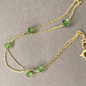 Floating Green Crystal Necklace